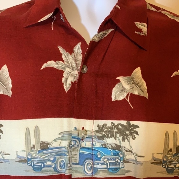 Summer Graphic Print Button Down Shirt, M - Picture 2 of 6